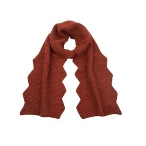 New C.C Beanie Chevron Knit Scarf 86x11 SF9000 Rust Orange #98131